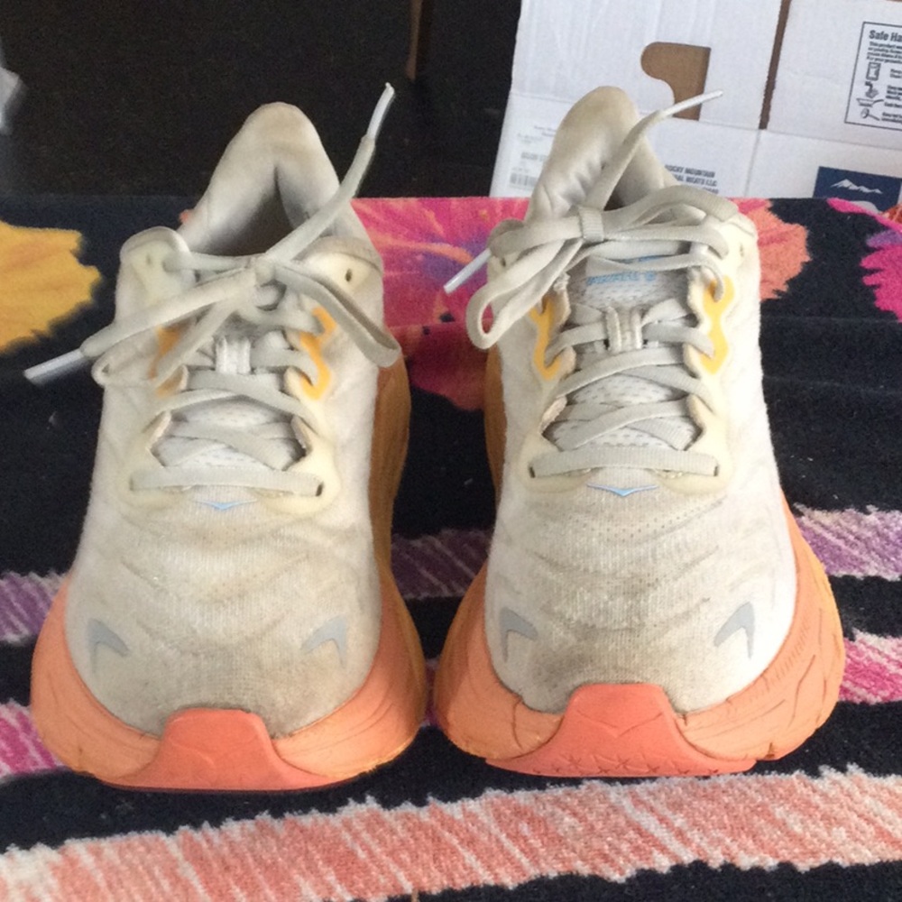 Kids' Cream and Orange Athletic Shoes
